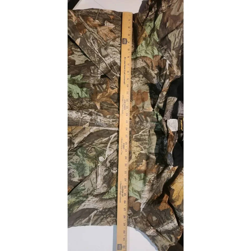 Stearns Jacket Mens XL Camo Mossy Oak Waterproof Dry Wear Hooded Hunting Zip
